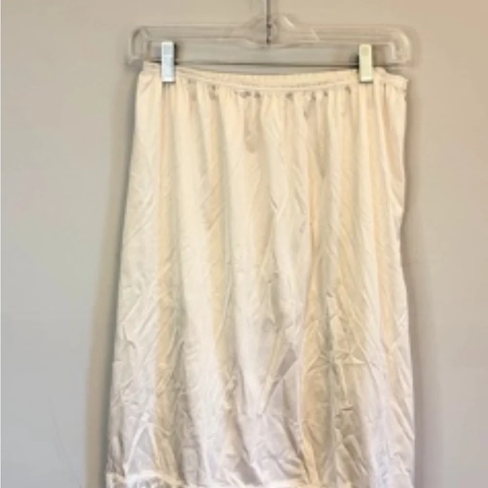 Vanity Fair Cream Maxi Slip Skirt